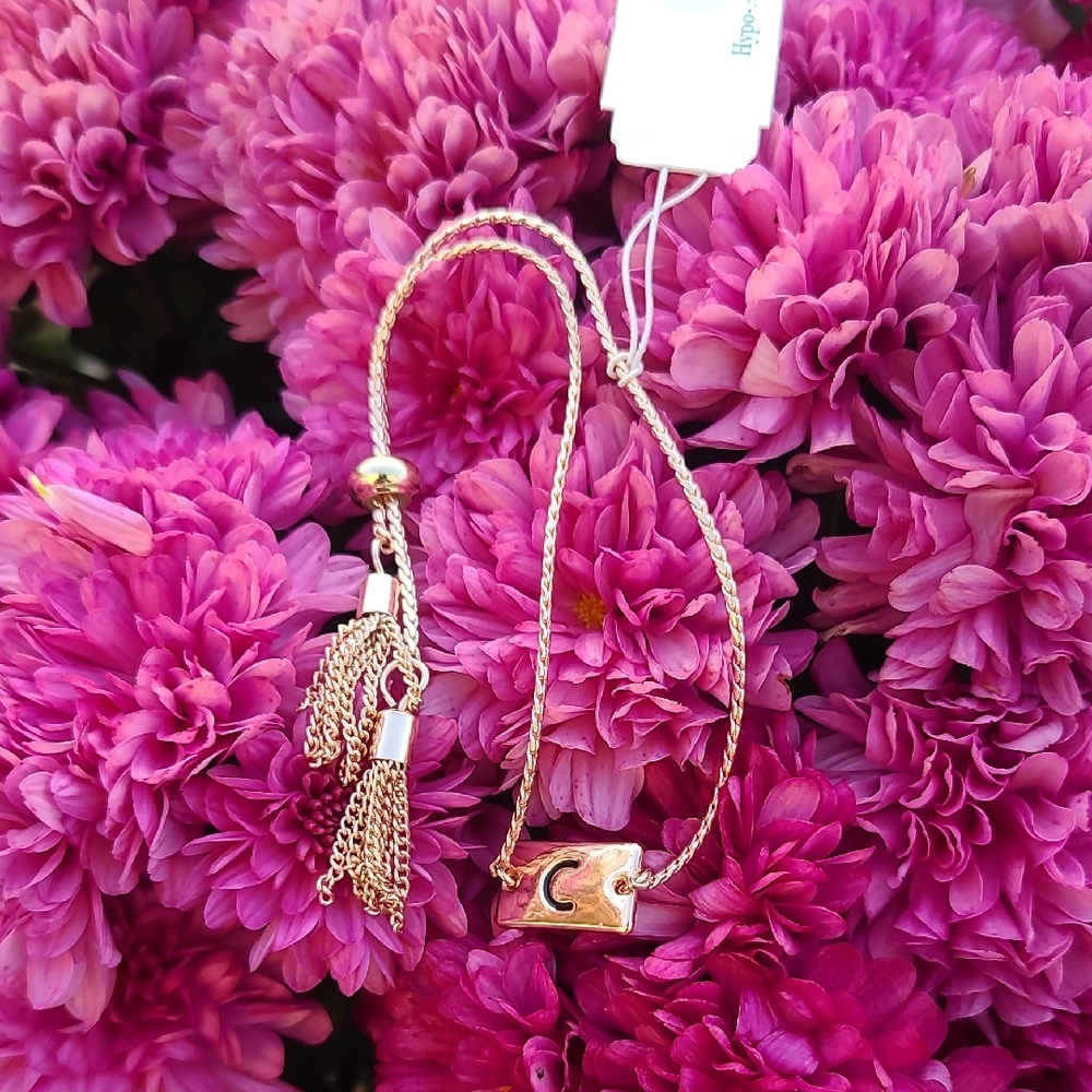 Gold Bracelet with C Charm